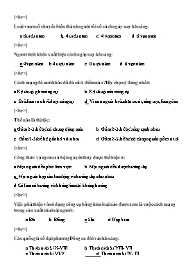 Đề trắc nghiệm kiểm tra Lịch sử lớp 11 (Có đáp án)